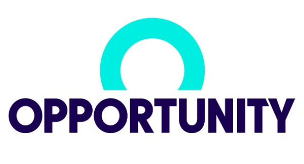 The Opportunity Party logo - the word OPPORTUNITY in capital letters with a circular shape above it